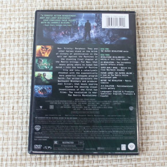 DVD MATRIX RELOADED & MATRIX REVOLUTIONS SET FULL SCREEN RATED R KEANU REEVES - Picture 12 of 16